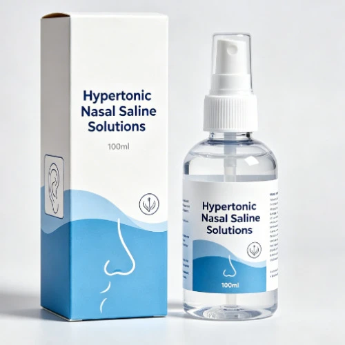 Solutions salines nasales hypertoniques